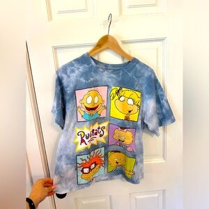 Blue tie-dye Rugrats, full front and back design. Size medium.